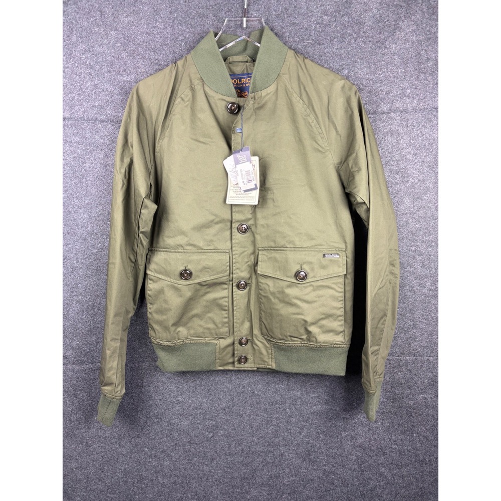 Woolrich John Rich & Bros Summer Bomber Jacket Olive Green Mens XS W01022 NWT